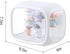 WMM Clear Acrylic Display Case for Figures with LED Light, Dustproof & Moistureproof Display Stand with Door, Storage