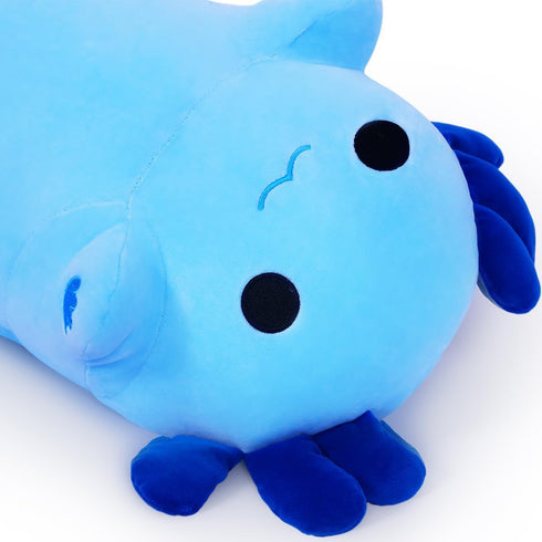 Sausudols 110CM Axolotl Plush Toys - Long Stuffed Animal Gifts for Family, Friends and Children - Blue