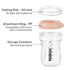 Gen.3 0m+ 6.3oz/180ml) haakaa Glass Baby Food Storage Jar- Food Storage Container Airtight Lid-Wide Neck Baby Bottle