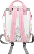 Yeshop Backpack Daypack Personalized Diaper Pink Floral Monogram Elephant Multi Function Diaper Bag Travel Nursing