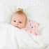 Bear Baby Security Blanket, Soft Fluffy Lovey for Girls, Cuddly Bear Stuffed Gift for Newborn Infants, Pink 13.5 Inch