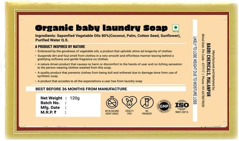 Tickles (Pack 3) 100% (12.6 of Handmade Nirol Organic Unscented Washing Soap For Baby Clothes, Diaper, Accessories