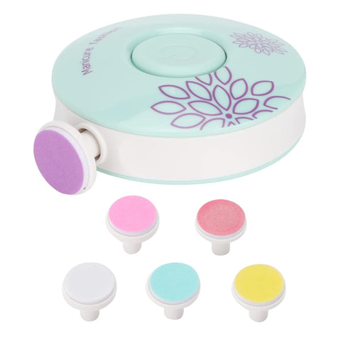 LUCKDANO Trimmer, 6 Electric Nail Safe Hygienic Portable Baby Nail Clipper for Newborn Toddler with Sanding Heads
