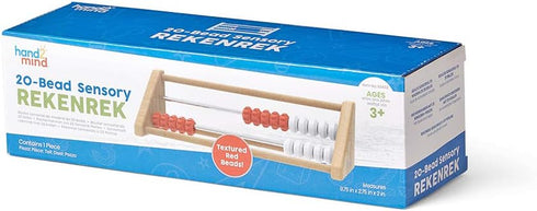 hand2mind 20-Bead Wooden Rekenrek Abacus for Kids Math, Counting Manipulatives, Homeschool Supplies (Set of 1)