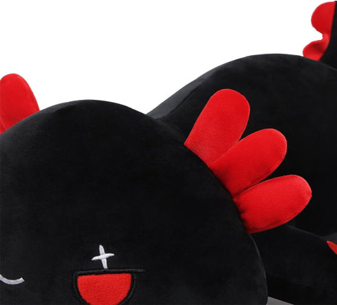 MIAOHAHA 19.6in Pillow(Black,50cm/19.6in) Plush Axolotl Toy Plush Pillow Axolotl Stuffed Animal Toy Cute Plushies Kids