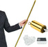 Xfunjoy 59"/150cm Golden Magic Appearing Cane, Magic Staff with Free Gloves and Video Tutorial for Performances