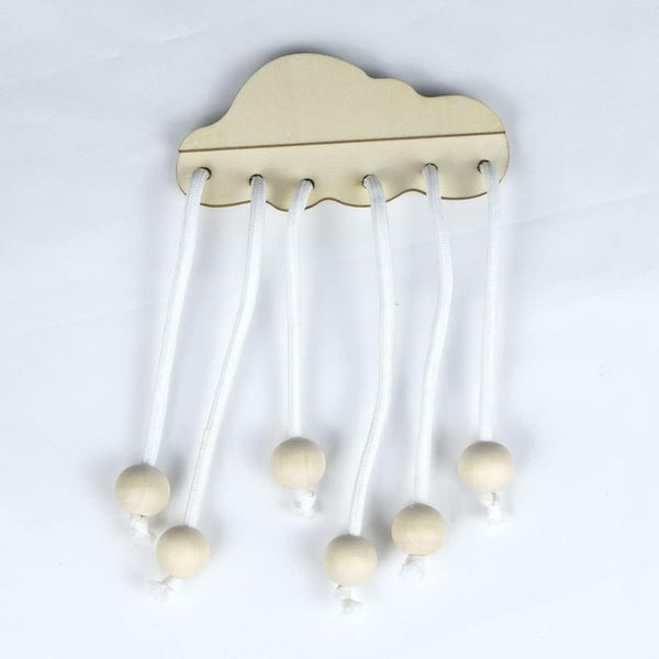 Montessori Busy Board Parts, Toddler Busy Board, Wooden Activity Parts Beads Rotating Swirls Busy Board Details Beads Busy Board Accessories (Cloud with Beads)