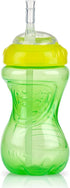 Nuby No-Spill Sippy Cup with Flex Straw - 10-Ounce Bottles (3-Pack) - Neutral Color Training Cups for Toddlers 12+