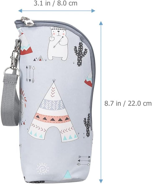 Kisangel Infant Bottle Warmer - Portable Milk Bottle Bag, Insulated, Keeps Warm, Carrying Sleeve Pouch for Newborn