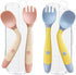 Toddler Utensils with Travel Case, Baby Spoon and Fork Set for Self-Feeding Learning, Bendable Handle Silverware for