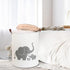 CLOCOR Collapsible Round Storage Bin, Large Storage Basket, Clothes Laundry Hamper, Toy Storage Bin (Love Elephant)