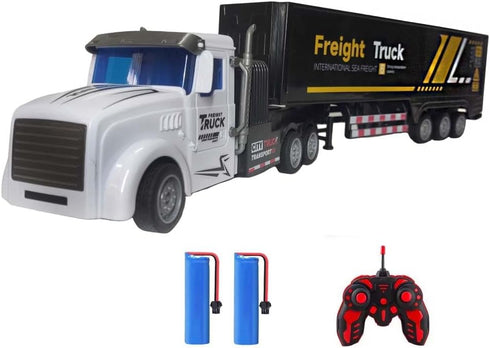RC Semi Truck Toy for Kids - 1:32 Remote Control Carrier Van