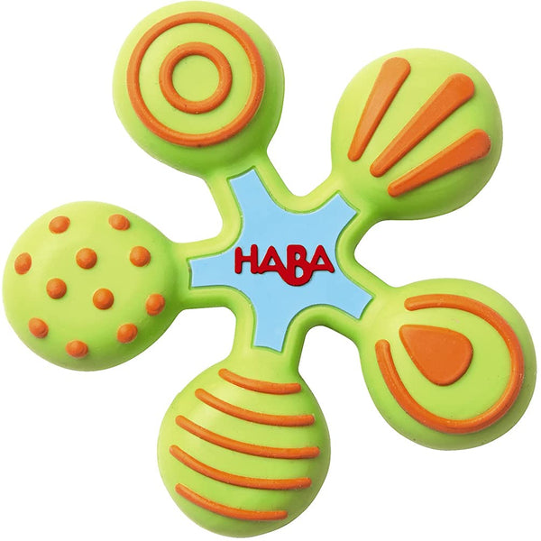 HABA Silicone Teethers for Babies 6-18 Months, Star Design Teether Ring for Safe Sensory Development