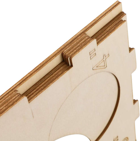 9 Holes Collapsible Wood Balloon Sizer Cube Box, Measurement Tool for Party Decorations (12" x 12" x 12")