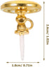 Toyvian 2PCS Miniature Candlestick Dollhouse Accessories, Tiny House Candle Holders for Decorations