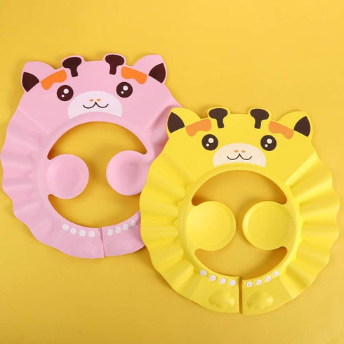 Generic Cute Baby Bath Hat Adjustable Kids Shower Protect Eye Waterproof Splash Guard Hair Wash Shield for Infant