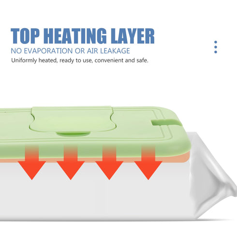 Portable Baby Wipe Warmer with USB Powered Temperature Control Lightweight Wet Tissue Heater for Home Travel and Car