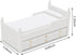 1:12 Dollhouse Miniature Bed with Drawer Wooden Furniture European Bedroom Bedding Furniture Accessories with Pillow