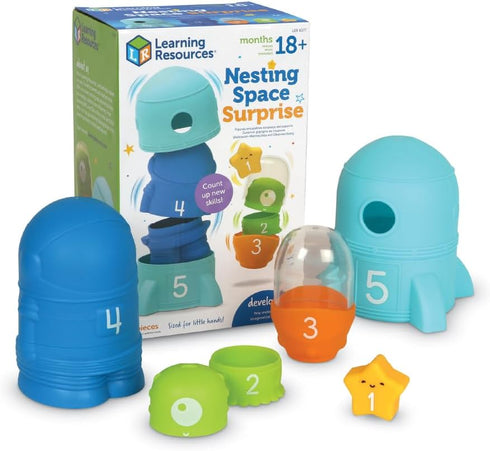 Learning Resources Nesting Space Surprise, Montessori Preschool Toys for Ages 18 Months+, Fine Motor Skills