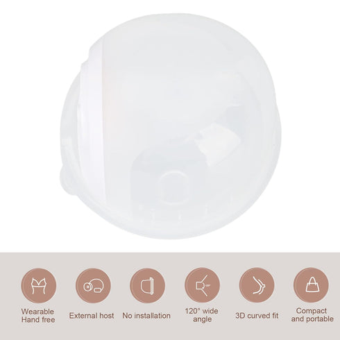 Sunxtzyl 240ml, Wearable Breast Pump Cup, Hands Free Breast Milk Collector Cup, Double Sided Silicone PP Milk