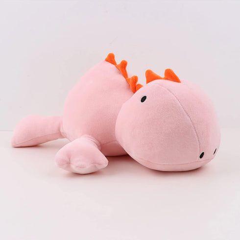 24" 3.5lbs, Weighted Dinosaur Plush Throw Pillowd Pink Dinosaur Weighted Stuffed Animal, Cuddle Plushies for Kids