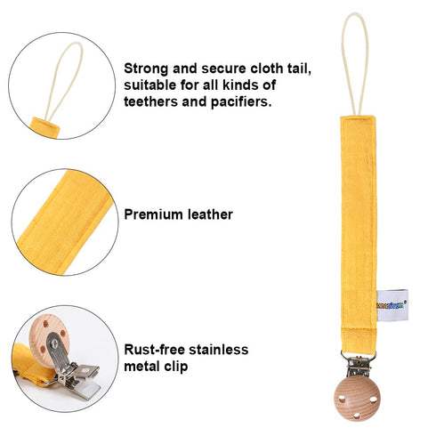 Baby Food Grade Silicone Car Teether Toy with Pacifier clip Holder,Teething Pain Relief Toys Gift Set for 3 Months+ Boys and Girls,Freezer Safe,BPA Free (Bulldozer, Yellow)