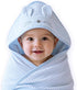 NOOVIA Premium Cotton Baby Hooded Towel for Toddler Boy 0-3 Years, Soft Cotton