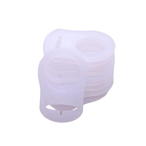 Soft Silicone Adapter Rings Baby Pacifier Clips Holders for Button Style Dummy