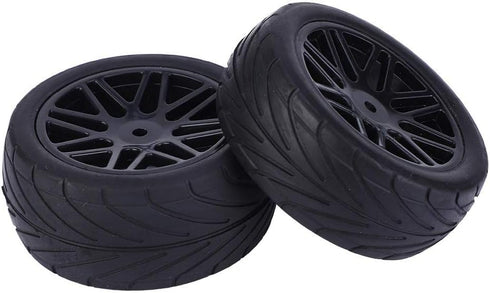 RC Car Tyre, RC Car Wheel Tire, Universal 1/10 RC Car Wheels Crawler Vehicle Tyres for RC Climbing Car RC Crawler Car 1/10 RC Car Romote Control Vehicle(Black)