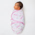 Set 3 Pack 0-3 The Peanutshell Swaddle for Baby Girls - Rainbow and Unicorn - (S/M - Months)