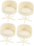 TOYANDONA 4pcs Miniature Dollhouse Armchair Set, Rotatable Office Chair, Egg Chair, Mini Stool for Doll House Decor