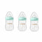 3 Pack Glass Baby Bottles, Anti-Colic Breastfeeding Bottles with Natural Response Nipples, Wide Neck Slow Flow, BPA Free