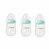 3 Pack Glass Baby Bottles, Anti-Colic Breastfeeding Bottles with Natural Response Nipples, Wide Neck Slow Flow, BPA Free