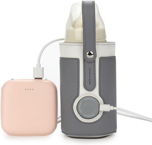 BESPORTBLE Portable USB Bottle Warmer for Breastmilk Adjustable Temperature Travel Warmer Bag for Moms Car-Compatible