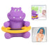 Monetais Baby Bath Thermometer Cute Hippo Bathtub Digital Thermometer Floating Toy Purple
