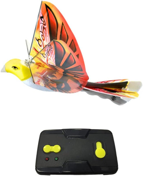 MUKIKIM eBird Orange Phoenix - Flying RC Bird Drone Toy for Kids. Indoor/Outdoor Remote Control Bionic Flapping Wings