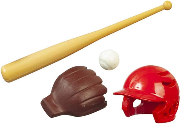 Melody Jane Dollhouse American Baseball Helmet Bat Glove & Ball Games Sport Accessory