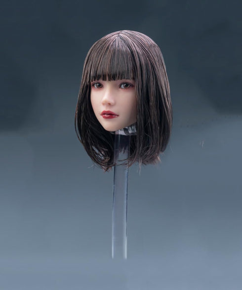 1/6 Scale Female Head Sculpt, Beauty Girl Planted Hair Carving for 12inch PH TBL JO Action Figure Body Collection