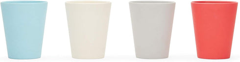 Red Rover Bamboo Kid's Cups Set of 4, Multicolor Bamboo Cups