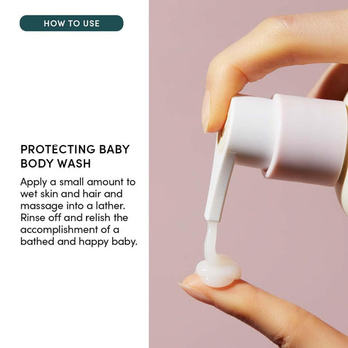 8.5 oz. Evereden Protecting Baby Body Wash and Shampoo | Clean & Gentle Baby Care | Non-toxic & Fragrance Free