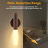 2-Pack Set, LANDGOO Magnetic Night Light with Motion Sensor, Walnut Wood Cylindrical Rechargeable LED Lamp White Light