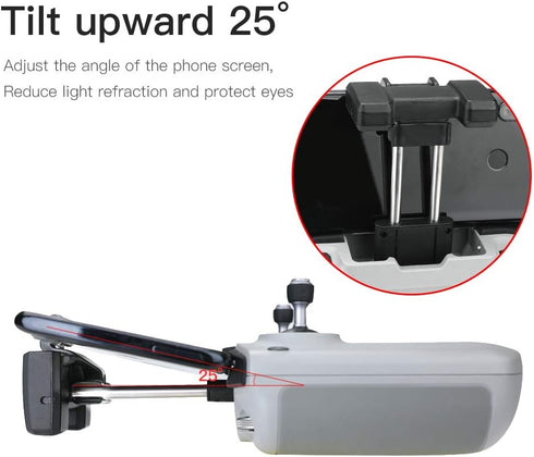 RCGEEK Cellphone Clip Mount Holder Extender Kit Compatible with DJI Air 3 / Mini 3 Pro/Mini 2 / Air 2 2S / Mavic 3 Drone Controllers Removeable Extended Smart phone Stand Accessory by RCGEEK