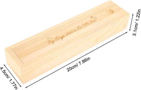 BESTOYARD Elegant Pregnancy Announcement Keepsake Box Wooden Pregnancy Test Storage Case with Lid Unique Memory