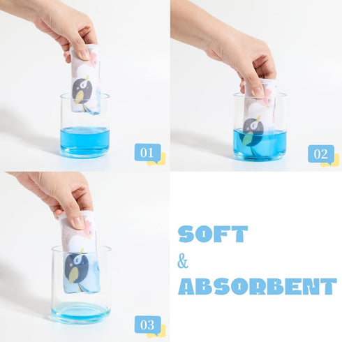 Gelisite 7 Pack Baby Cotton Absorbent Bibs for Drooling Teething