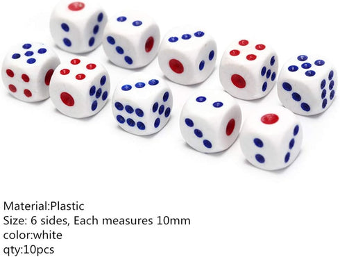 11.8" Jumbo Inflatable Dice - 2 Pack Outdoor Fun Giant Dice Set for Indoor/Outdoor Board Games, Ludo, Pool Party (Red)