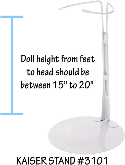 Kaiser Doll Stand 3101 - White Stand for 15" to 20" Chubby-Waisted Dolls