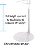 Kaiser Doll Stand 3101 - White Stand for 15" to 20" Chubby-Waisted Dolls