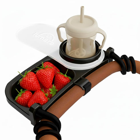 Universal Stroller Snack Tray with Cup Holder 2 in 1 - Stroller