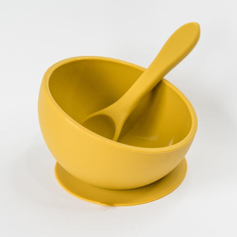 Babeehive Goods Bowls - Stress-Free Mealtime, Food-Grade Silicone, Sturdy Suction Bowl and Soft Spoon, BPA-Free