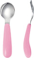 VANRA 2 Pieces Toddler Fork and Spoon Set with Travel Case, 18/8 Stainless Steel Kids Silverware for School Lunch Box